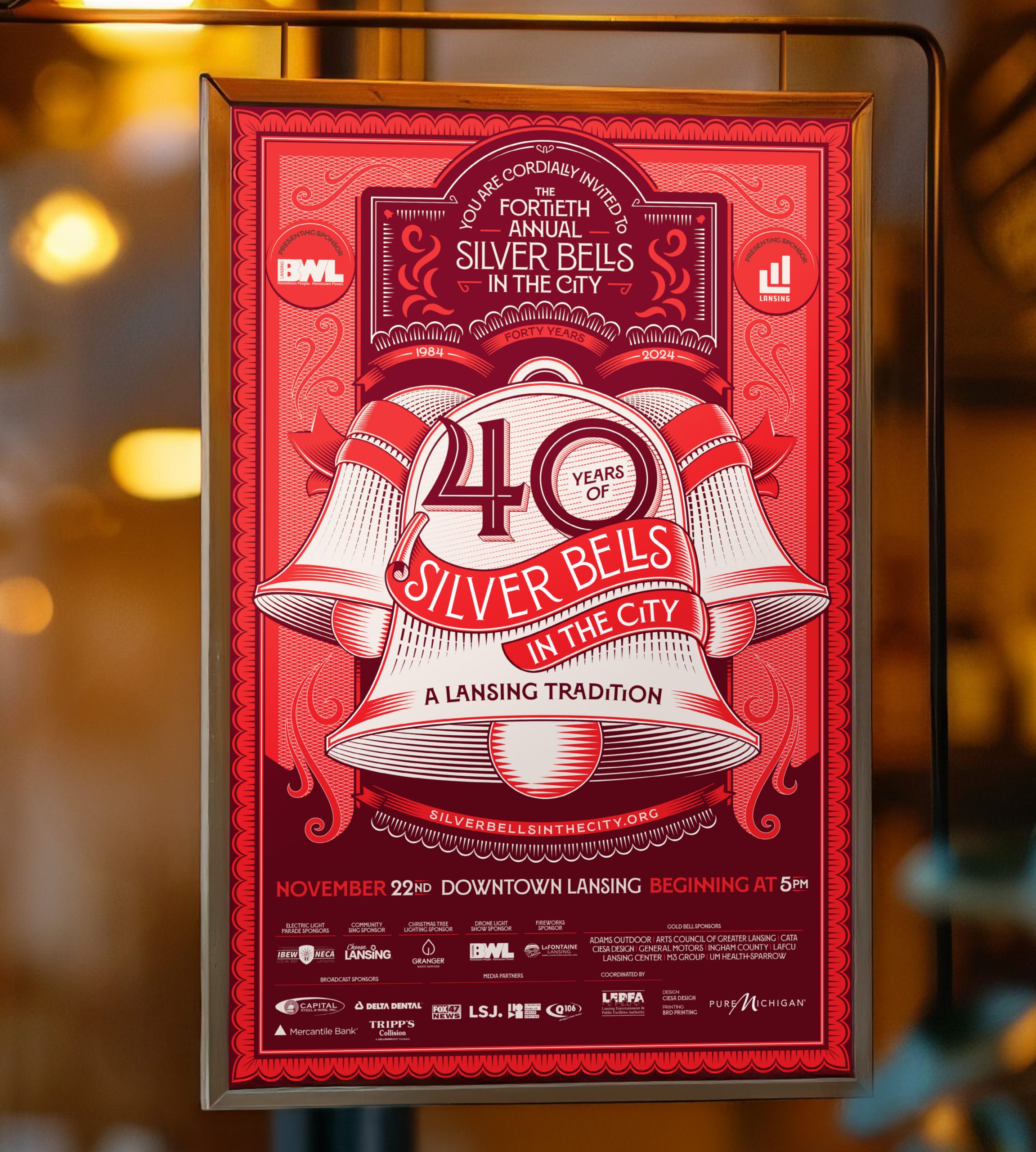 40th anniversary Silver Bells poster mockup
